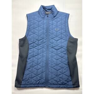 NWOT Under Armour Men's Blue Black ColdGear Reactor Full Zip Puffer Vest Size XL